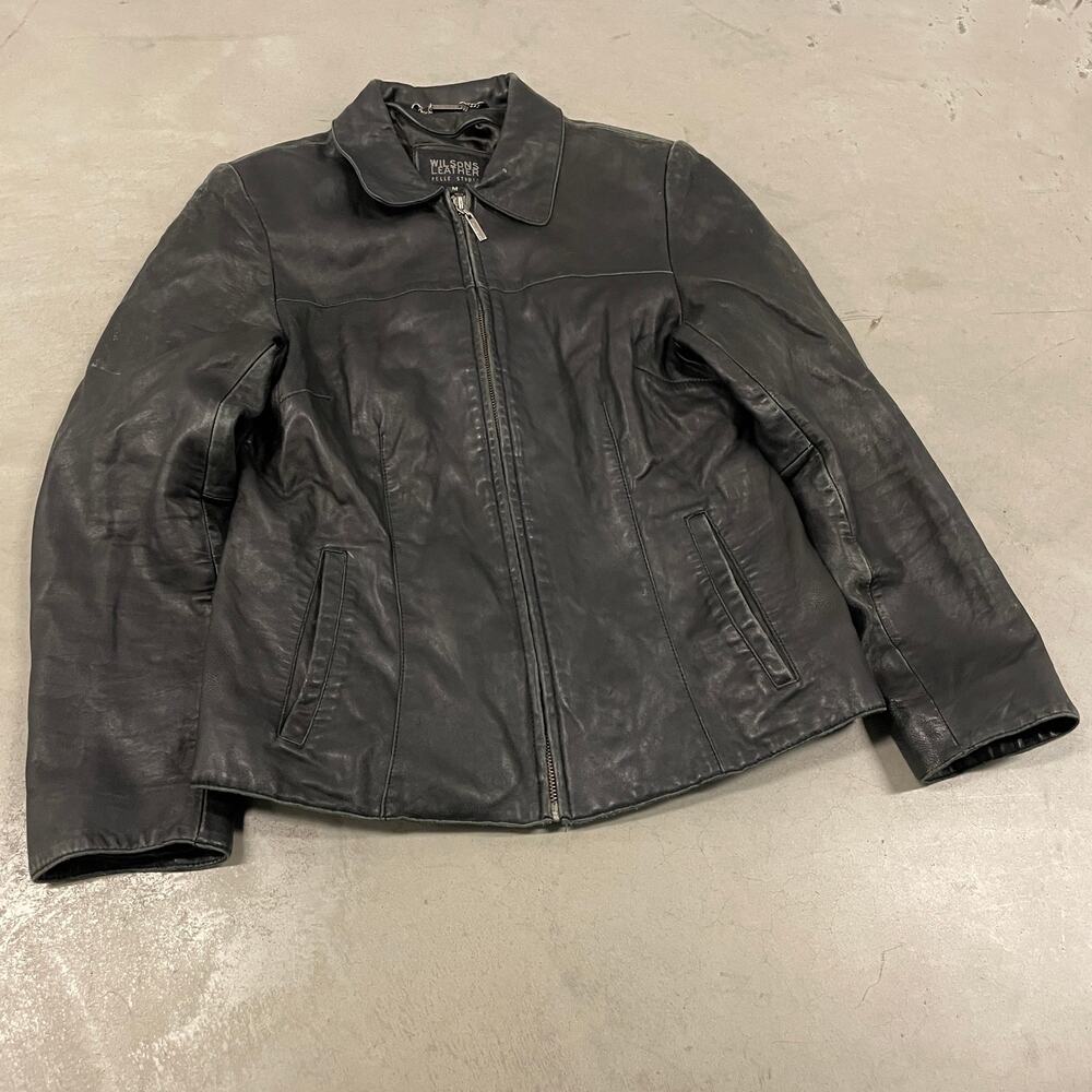 Vintage 90s black Wilsons leather jacket